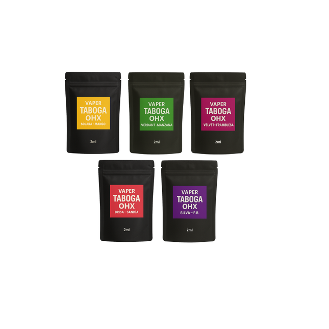 Pack ahorro 5 vapeadores 8-OH 2 ml Taboga OHX – variedad de sabores