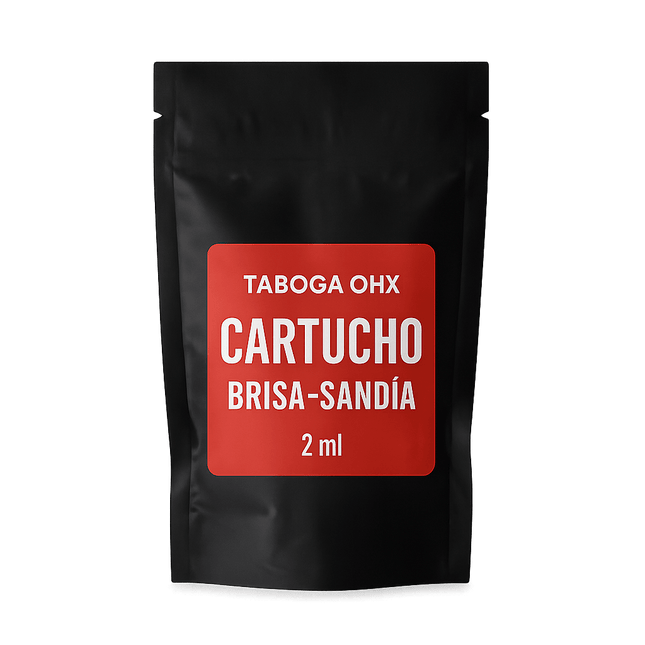 Cartucho Taboga Brisa Sandía con 8‑OH‑HHC de 2ml en doypack negro