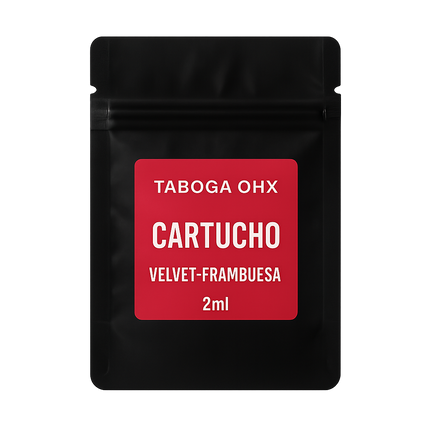 Cartucho Taboga Velvet Frambuesa con 8‑OH‑HHC de 2ml en doypack negro