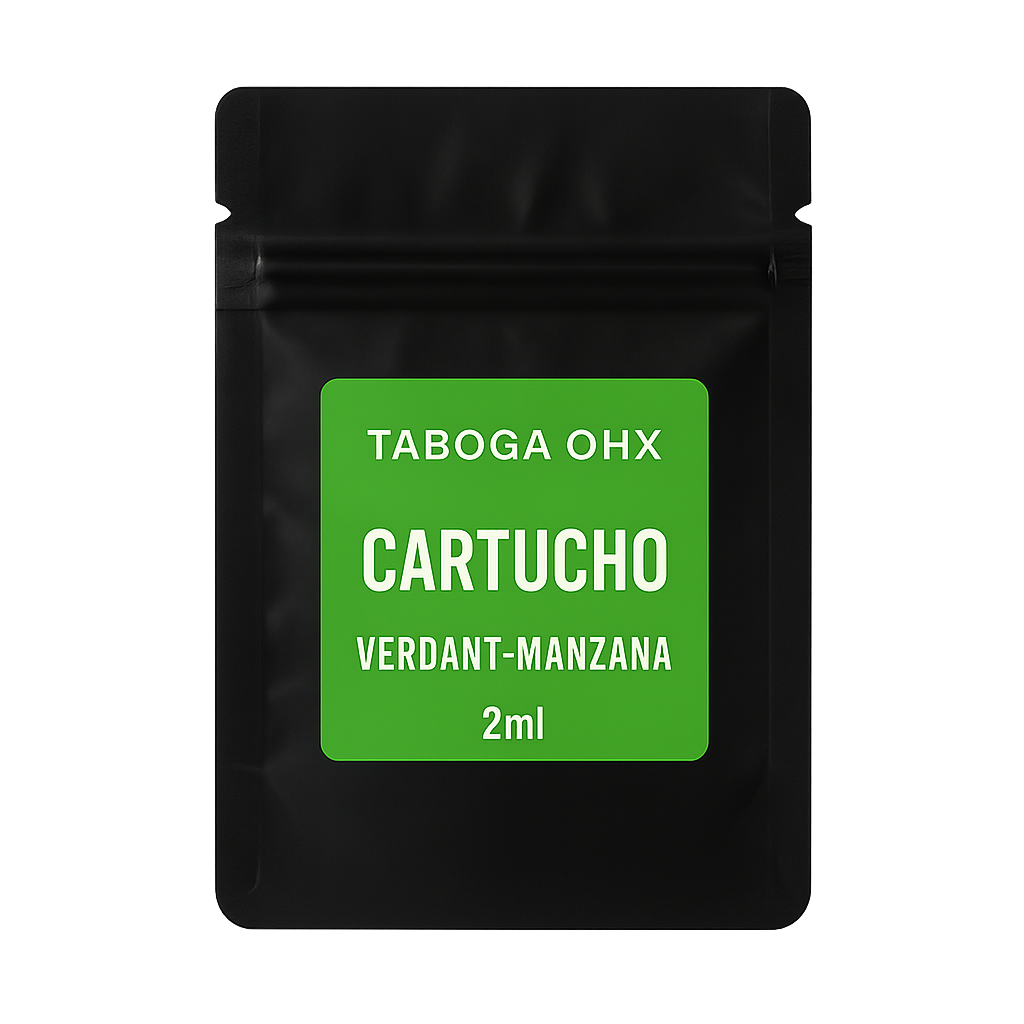 Cartucho Taboga Verdant Manzana con 8‑OH‑HHC de 2ml en doypack negro