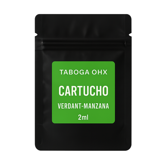 Cartucho Taboga Verdant Manzana con 8‑OH‑HHC de 2ml en doypack negro