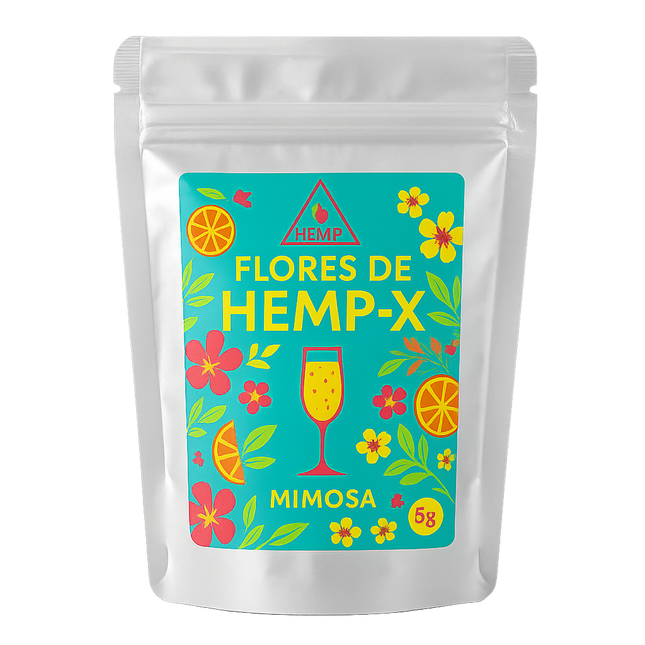 Flores de CBD Mimosa 5 g infusionadas con THC‑X – Línea Hemp‑X de Taboga
