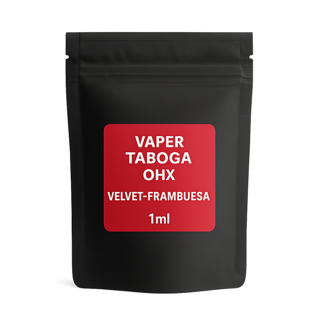 Vaper Taboga OHX Velvet sabor frambuesa con 8-OH HHC 1ml